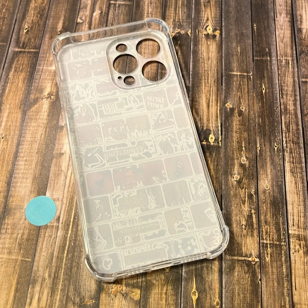 5for$10 Taylor Swift Music Collage iPhone 15 Pro Max Clear Phone Case Collage